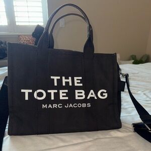 Marc Jacobs Black Tote with White Lettering